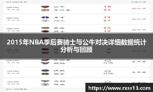 2015年NBA季后赛骑士与公牛对决详细数据统计分析与回顾